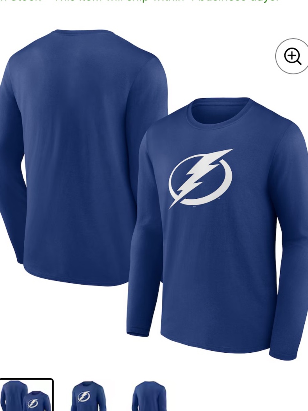 Tampa Bay Lightning long sleeve shirt NWOT